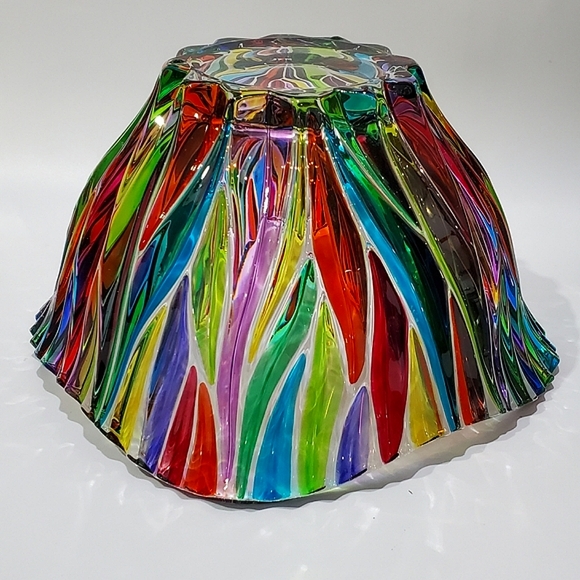 Spectacular 10 1/2" Due Zeta Zecchin Venetian / Murano Art Glass Bowl - Picture 14 of 16